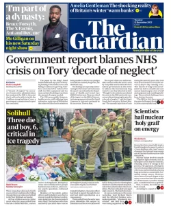 The Guardian – Government report blames NHS crisis on Tory decade of neglect