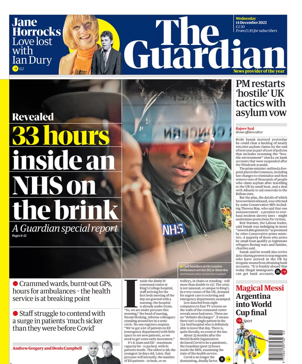 The Guardian - 33 hours inside an NHS on the brink