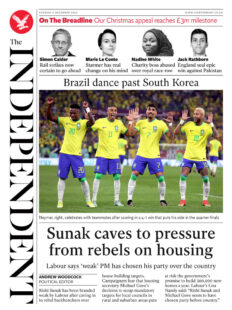 The Independent – Sunak caves to pressure from rebels on housing