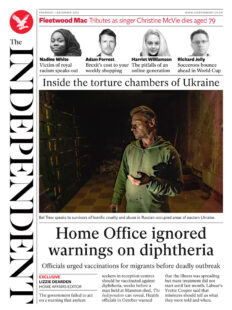 The Independent – Home Office ignored warnings on diphtheria 