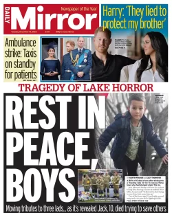 Daily Mirror – Rest in peace boys