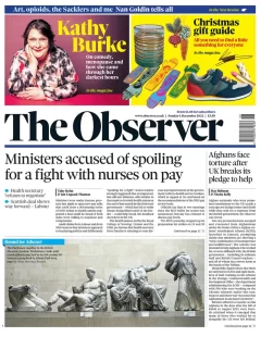 The Observer – Ministers accused of spoiling for a fight with nurses on pay 