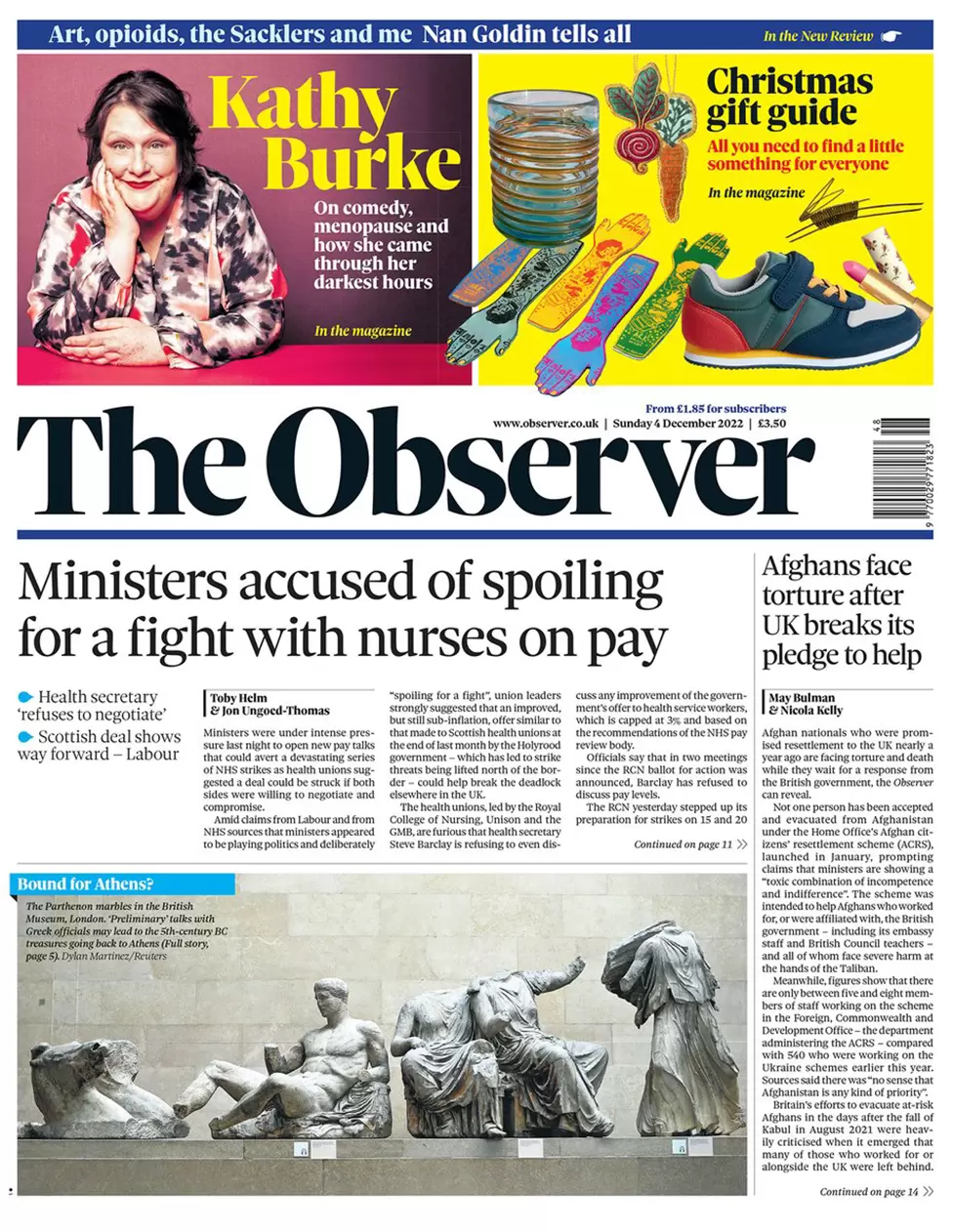 The Observer - Ministers accused of spoiling for a fight with nurses on pay
