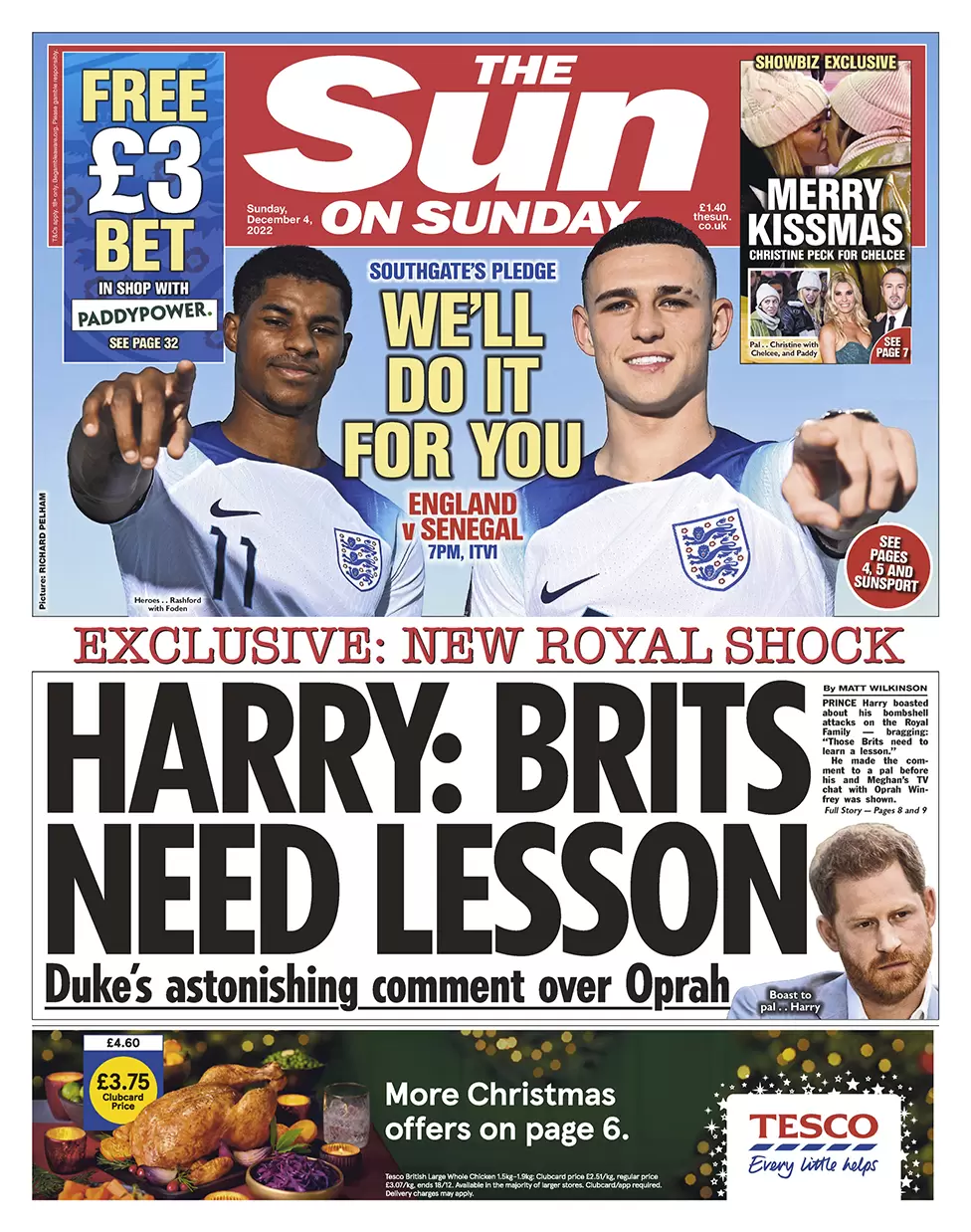 The Sun On Sunday - Harry: Brits need a lesson