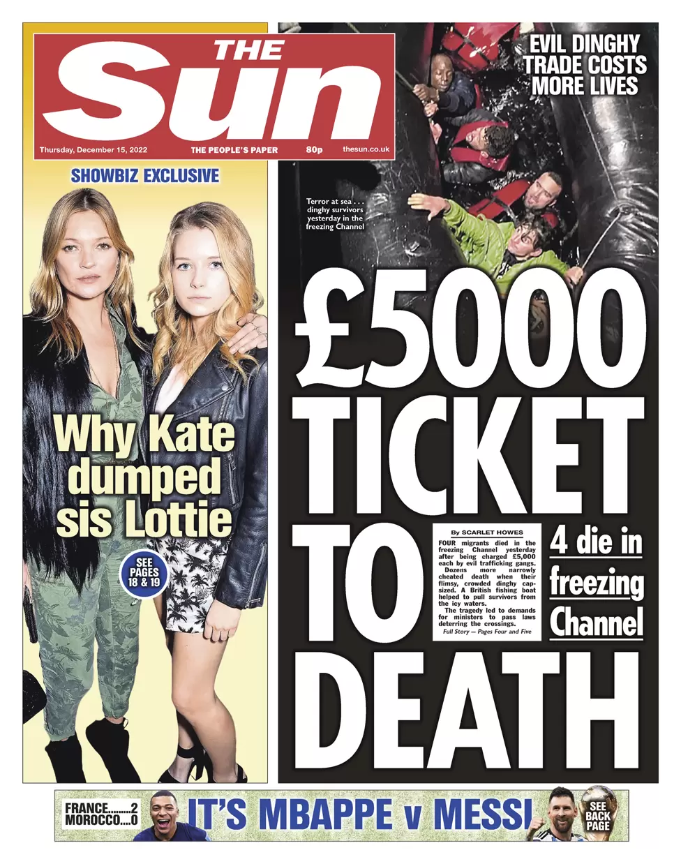 The Sun - £5,000 ticket to death