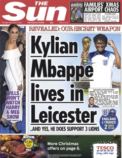 The Sun – Kylian Mbappe lives in Leicester 