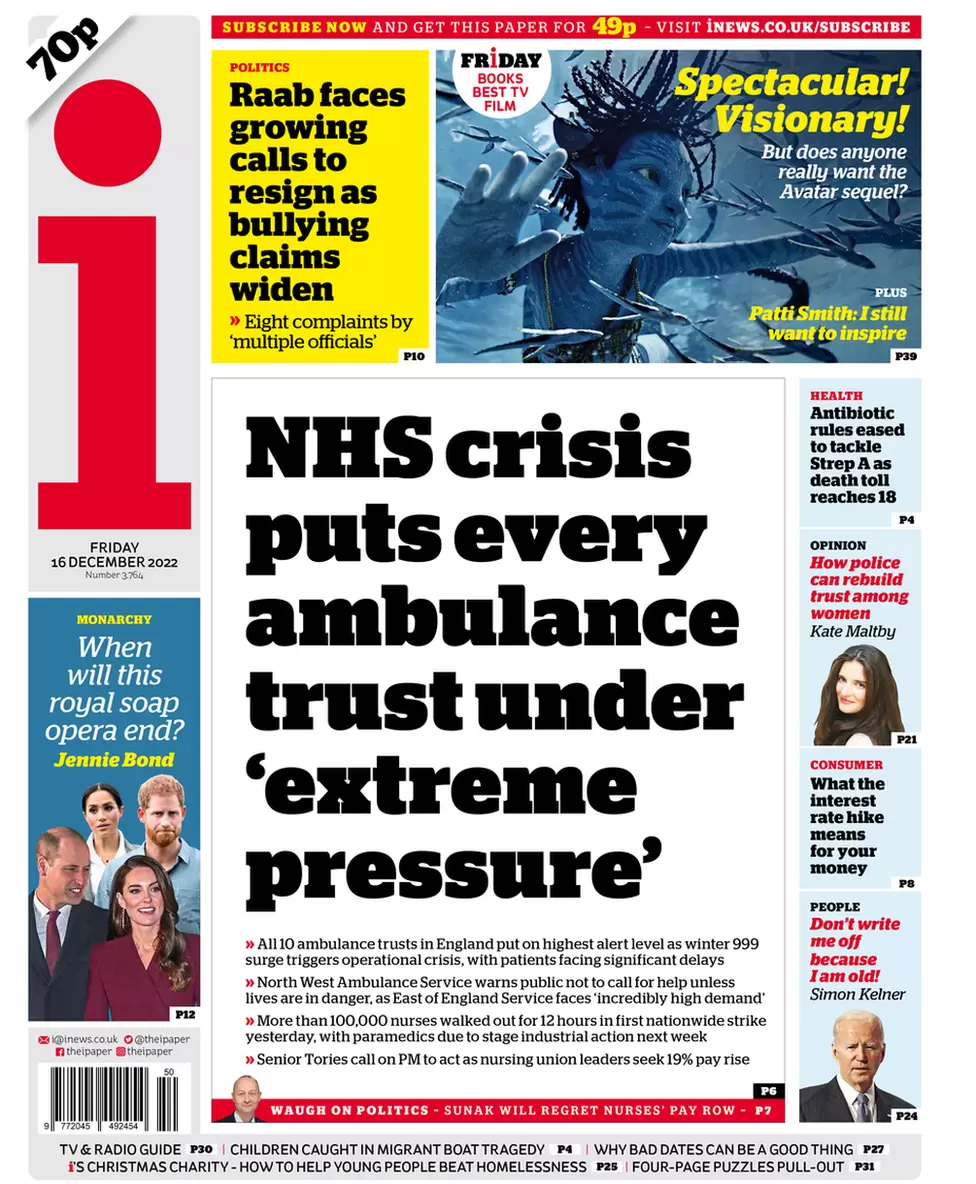 The i - NHS crisis puts every ambulance trust under extreme pressure