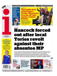 The i – Hancock forced out after local Tories revolt against their absentee MP