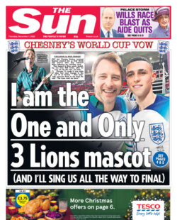 The Sun – I am the one and only 3 Lions mascot 