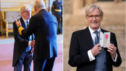 King Charles presents Coronation Street legend Bill Roache with OBE