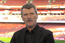 Roy Keane blasts Aaron Wan-Bissaka for ‘lacking football intelligence’ after ‘dozing off’ for Eddie Nketiah’s goal against Manchester United