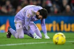 ‘As bad a mistake as you will ever see!’ – Liverpool goalkeeper Alisson slammed for FA Cup error against Wolves