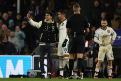 Pitch invader stops Crystal Palace vs Manchester United to get a selfie with Casemiro