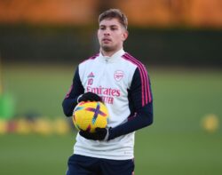 Emile Smith Rowe back in Arsenal training and hopes to return for FA Cup tie