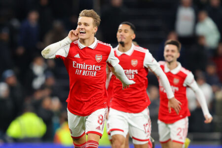 Mikel Arteta singles out ‘incredible’ Martin Odegaard after north London derby win over Tottenham