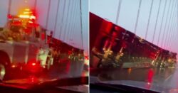 Strong winds topple trucks on San Francisco’s Golden Gate Bridge