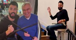 Rylan Clark pays Eamonn Holmes surprise visit amid his recovery from back surgery – and obviously tests out presenter’s new stair lift
