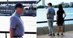Bill Gates is barely noticed while taking a sightseeing stroll in Sydney