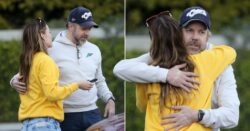 Olivia Wilde and ex Jason Sudeikis reunite with warm hug after bitter child custody battle