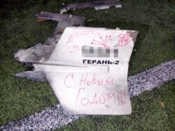 Russian missile fired at Kyiv ‘with “Happy New Year” written on it’