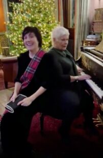 Dame Judi Dench gives us the energy we need for 2023 as she performs Abba duet with Sharleen Spiteri in hotel bar on New Year’s Eve