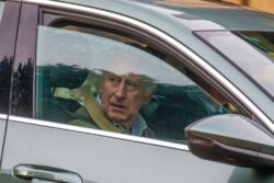 King Charles goes for a drive amid claims William attacked Harry