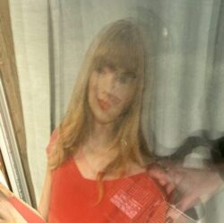 Manchester’s Taylor Swift cut-out will stay in flat window after owner moves out