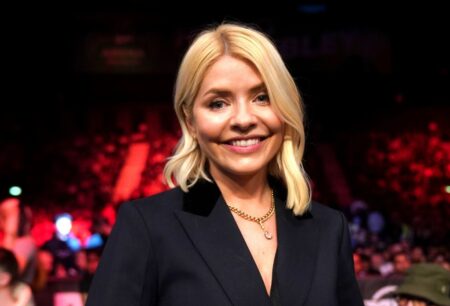 Holly Willoughby and Louis Theroux step out to watch KSI v FaZe Temperrr clash at OVO Arena