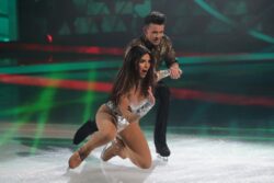 Ekin-Su Culculoglu fights back tears after becoming first celebrity in Dancing On Ice skate-off: ‘I’ve been really ill’