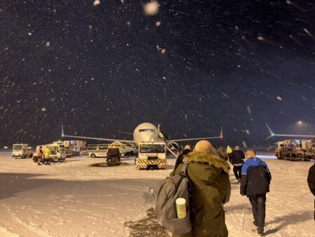 Manchester Airport forced to close both runways after heavy snowfall