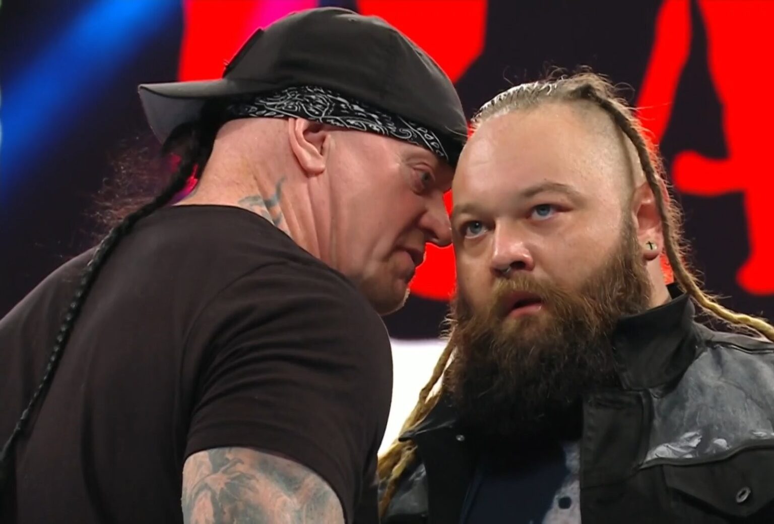 WWE legend The Undertaker returns as American Badass and joins Bray Wyatt in LA Knight attack