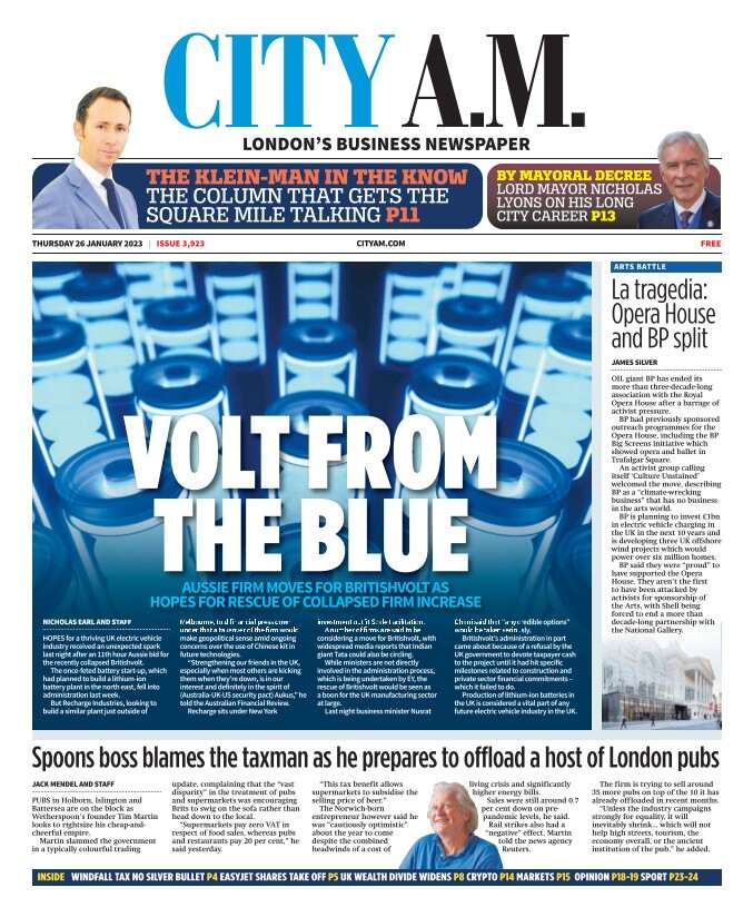 CITY AM - Volt from the blue 
