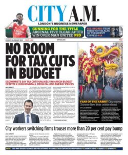 CITY AM – No room for tax cuts in budget 