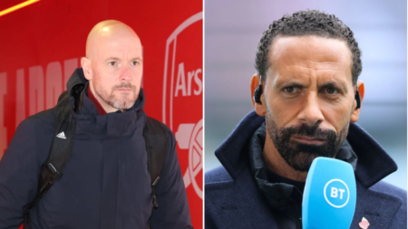 Rio Ferdinand highlights Erik ten Hag mistake and says Manchester United star ‘looked scared’ against Arsenal