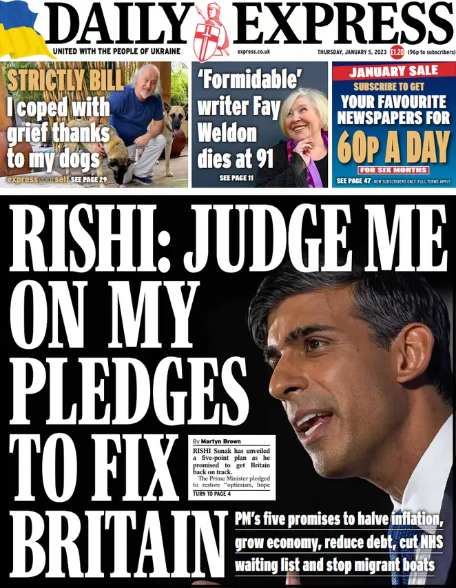 Daily Express - Rishi: Judge me on my pledges to fix Britain