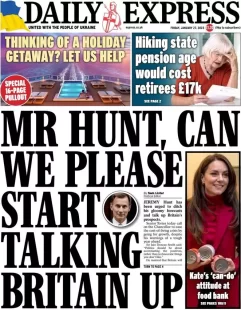 Daily Express – Mr Hunt, can we please start talking Britain up?