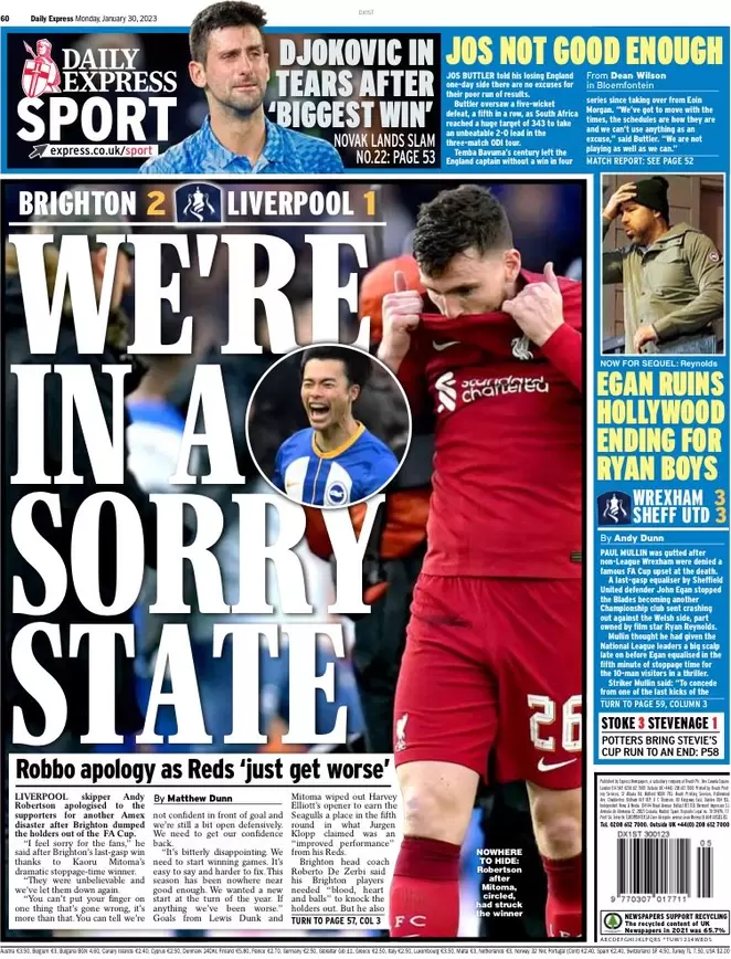 Express Sport - We’re in a sorry state