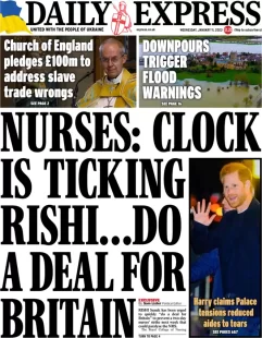 Daily Express – Clock is ticking Rishi: Do a deal for Britain 