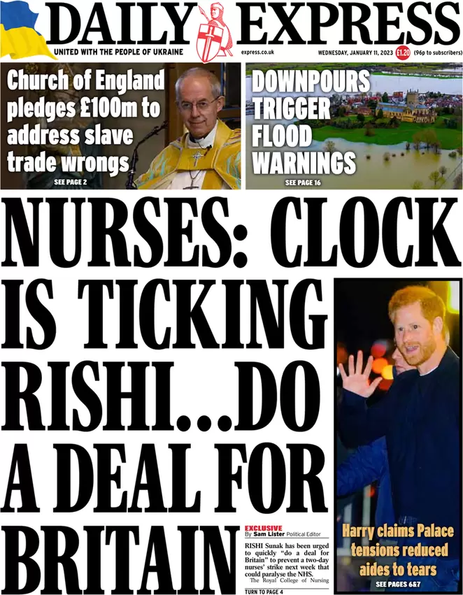 Daily Express - Clock is ticking Rishi: Do a deal for Britain