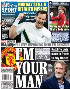 Back pages – Express Sport: I’m your man 