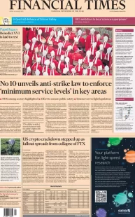 FT – No 10 unveils anti-strike law to enforce ‘minimum service levels’ in key areas 