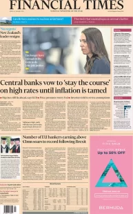 Financial Times – Central banks vow to stay the course on high rates until inflation is tamed 
