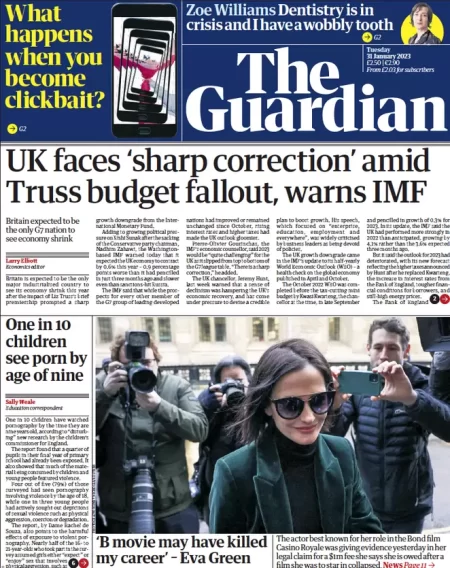 The Guardian - UK faces ‘sharp correction’ amid Truss budget fallout, warns IMF