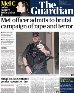 The Guardian – Met officer admits to brutal campaign of rape and terror 