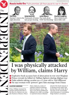 The Independent – I was physically attacked by William, claims Harry 