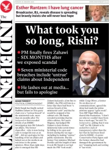 The Independent – What took you so long, Rishi?