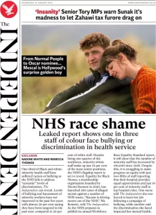 The Independent – NHS race shame