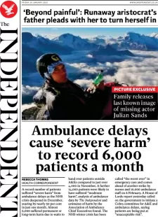 The Independent – Ambulance delays cause ‘severe harm’ to record 6,000 patients a month 