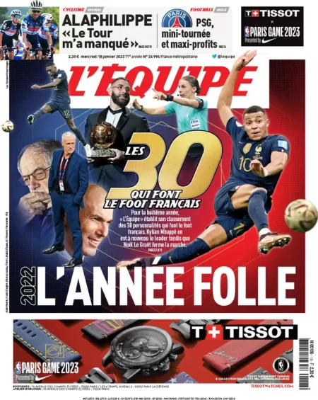 Back pages – L’Équipe: The 30 who make French football