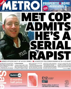 Metro – Met cop admits he’s a serial rapist 